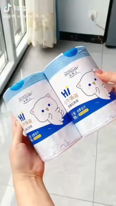 BECORATE Trash Bags 3.2 Gallon 100 Pcs Bathroom Garbage Bags Blue Strap Kitchen Garbage Bags