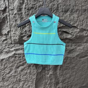 Áo Len Dệt Kim Cổ Tròn Không Tay Cổ Chữ V Kẻ Sọc Cổ Điển Phong Cách Mỹ Cho Nữ Mùa Hè Áo Khoác Ngoài Áo Ba Lỗ Ngắn