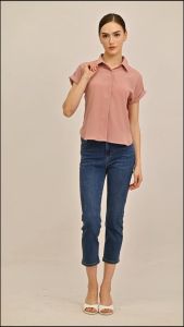 BebeBeige Collar Shirt Pink