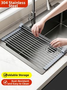 TAOSHI | Dish Drying Rack Dishware Storage Organizer Foldable