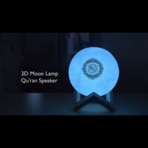 Speaker Al Quran Murottal 30 Juz Lampu LED Bluetooth Portable Bentuk Bulan