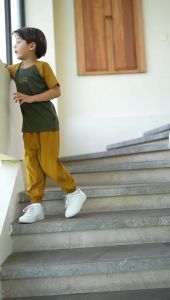 Little Zeedco - Setelan Baju Anak Jogger Set Raglan 1-9 tahun Premium Cotton 24s