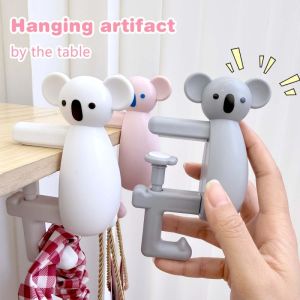 6 cái dễ thương Koala Bàn Móc treo túi đấm có thể thoải mái tháo rời chịu lực cao Ba Lô Móc Áo xách tay bảng bên Giá Treo cho trường học văn phòng