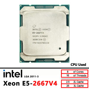 Intel | Intel Xeon E5 2667 V4 E5-2667V4 Used 3.2GHz 8-Core 16-Thread CPU Processor L3=25M 135W LGA 2011-3 
