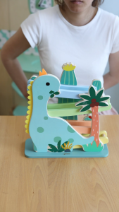 Classic World Dinosaur Slide | Wooden Educational Toys For Kids | Montessori Toys | Wooden Ramp | Perfect For Gifting