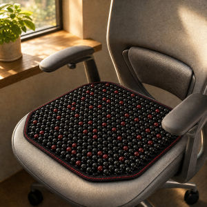 Ventilated and Breathable Wooden Beads Seat Cushion