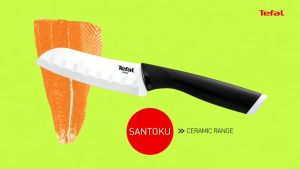 Tefal Comfort Knives 2-PCS Set With Cover (Santoku Knife 12cm + Chef Knife 15cm) | K221S2 Utensils Pisau Masak Cookware Set