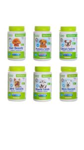 Gói 10 viên sữa dê Spirit Dưỡng chất canxi cho chó mèo chống rụng lông chắc xương và biếng ăn.