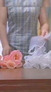 ZEO Pearl Wave Yarn 4m Flower Bouquet Package Mesh Wrapping Paper