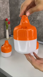 Bóng Đèn Tích Điện công suất lớn 100W 150W 200W siêu sángBóng Đèn Led Sạc tích điện có móc treo