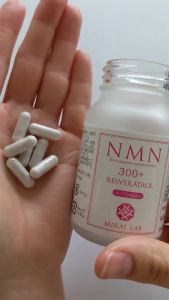 NMN + Resveratrol (60 capsules) – 30-day Supply 10 mg of NMN and more than 45 mg per Serving of Potent Antioxidants & Resveratrol. Promotes Anti-Aging Cardiovascular Support Maximum Benefits. Mirailab Bioscience. Made in Japan.