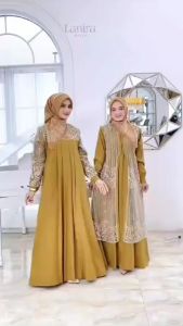 NEW ARRIVAL!!! ELIZA DRESS COUPLE - Fashiob wanita / Gamis couple ibu anak perempuan / Gamis wanita dewasa muslim / Gamis lebaran terbaru 2024 / Gamis couple lebaran 2024 / Dress anak perempuan tanggung 9 10 11 12 / Sarimbit mom and kids / Bayar ditempa