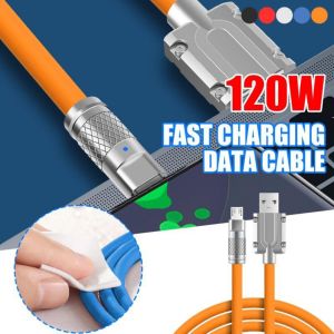 Kabel Data Fast Charging 120W 6A Micro-USB Type-C Super Fast Charging Cable