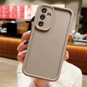 Candy Colored Silicone Phone Case for Samsung S25 Ultra S23 Pure Color S24 plus Lens Full Cover S22 Ultra Anti Fall A56 A72 A54 A36 A52 A26 Soft Shell Women Thick Edge