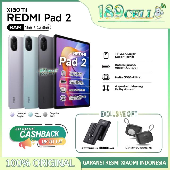 XIAOMI REDMI PAD 2 4/128GB - XIAOMI REDMI PAD 2 GARANSI RESMI