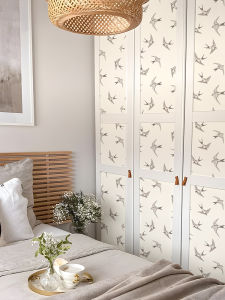 French Style Self Adhesive Cabinet Renovation Stickers Waterproof PVC Plant Floral Decorative Wall Stickers for Bedroom