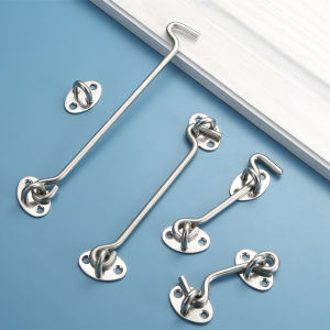 Windows Hook Lock Stainless Steel Cabin Hook And Eye Latch Lock for Cabin Shed Gate Door Catch Silent Holder