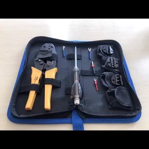 GGYY630 ชุดเครื่องมือจีบลวด เครื่องมือช่างไฟฟ้าพร้อมไขควง 4 ขั้วสำรอง Wire Crimper Set Decrustation Engineering Ratchet Terminal Crimping Plier Electrical Hand Tool with Screwdriver 4 Spare Terminals