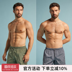 Metallic Nylon Lightweight Quick Dry Summer Mens Sports Casual Beach Shorts Fashion Urban Style Straight Leg Short Pants