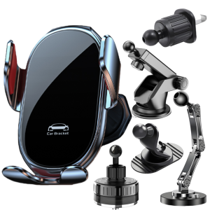 Universal Car Phone Charger Holder 360° Rotation One-handed Operation Mount for Samsung S25 S24 S23 Iphone 17 16 15 14 13 12 11