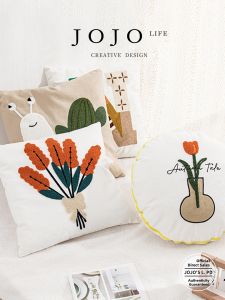 Jojos L. PD. Living Room Sofa Bed Sample Room Pillow Cover Heart Shaped U Type Pillow for Office And Home Polyester Material