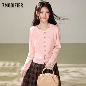 7.Modifier | Áo Cardigan Len Thêu Slimming