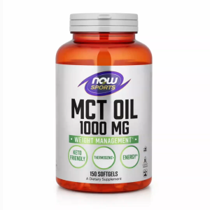 NOW Foods Sports MCT Oil 1000mg – 150 Softgels | Keto Friendly Energy Support | Thermogenic | Non-GMO | Halal | Kosher