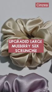 100% Handmade Mulberry Silk Scrunchie (Large) 19 momme Hair Band Hair Tie