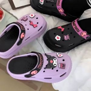 UoMeAi Sandal Kodok Wanita Dewasa Jelly Fuji Sendal Baim Wedges Karakter Kartun Sandal keluarga