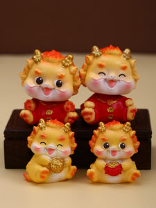 Lucky Resin Car Decorations Pair Wealth Attracting Decorative Ornaments Home Decoration Prosperity And Happiness Assurance