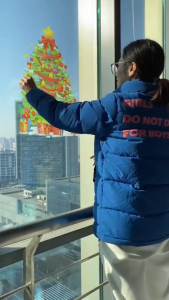 Christmas Window Sticker 2026 New Year Decals PVC Removable Holiday Decoration for Shop Store Glass christmas decoration