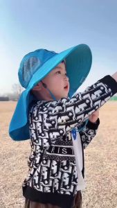 Childrens Sunscreen Hat Baby Sunshade Hat Girl Fishermans Hat Boys Big Brim Sun Hat Summer Thin Beach Hat