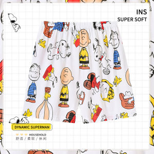 Bear Print Casual Sleep Pants Womens Loose Fit Home Clothes Plaid Long Trousers Spring Autumn New Style High Waist Elastic Waistband