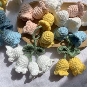 DIY พวงกุญแจเสน่ห์ทรงกุญแจ ระฆังลมถักโครเชต์จี้เสน่ห์ ระหว่าง 10 ชิ้น พื้นฐานกับ 10 ส่วนบรรจุภัณฑ์