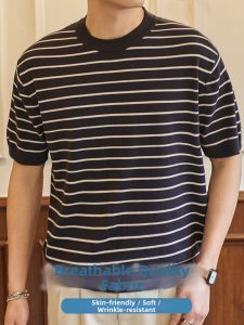 YOU XIN | Comfortable Breathable Stripe Short Sleeve T-shirt