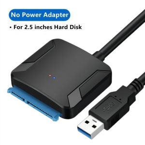 SATA to USB 3.0 Adapter Cable 12V Power Adapter Included SATA III Hard Drive Disk Converter UASP Support for3.5/2.5 Inch SSD HDD
