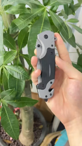 Outdoor multifunctional stainless steel folding keychain knife
