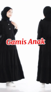Gamis Anak Perempuan Terbaru Kekinian 2025 // Dress Muslimah Anak Tanggung Crinkle Airflow