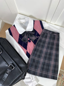 กระโปรงจีบลายสก็อต JK School Uniform A-Line Midi Skirt ทรงเอ ทรงเข้ารูป ความยาวปานกลาง ทรงเอ ผ้าโพลีเอสเตอร์ 100%