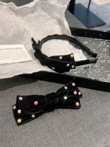 กิ๊บติดผมผ้ากำมะหยี่สีดำ คลิปผมรูปผีเสื้อ ทรงเก๋ไก๋ เครื่องประดับผมสไตล์เกาหลีสำหรับผู้หญิง ติดผมรูปม้า