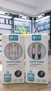 V2S X6 Type-C to Type-C Connection Fast Charging Soft Silicone Thick Wired Data Cable 3.0A 1M Length