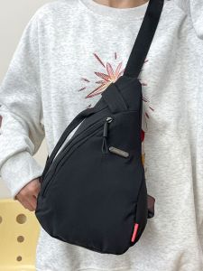 Simple Fashion Brand Large Capacity Chest Bag Womens Japanese Leisure Messenger Bag Mens and Womens Korean New Style Sports Small Bag Popular