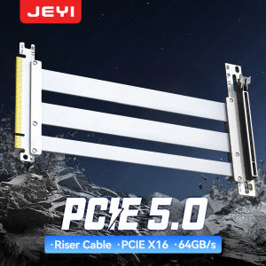JEYI PCIe 5.0 X16 Riser Cable - 90° GPU Extension for RTX 5090/4090 & RX 7900 XTX Mining Rig WRX80/TRX40 15cm/18cm/20cm/30cm