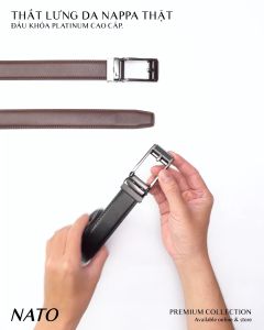Thắt Lưng Nam EPSOM Khóa Tự Động Da Bò Thật Cao Cấp Bền Đẹp Sang Trọng Công Sở Thời Trang Đi Làm Học Bản Nhỏ NATO