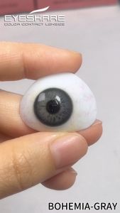 [COD] 1 คู่/2 เม็ด Bohemia ซีรีส์ สีเทา คอนแทคเลนส์ สีฟ้า /สีน้ำตาล/สีเขียว ใช้ได้หนึ่งปี 14.5 มม.