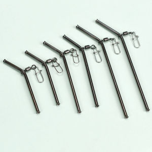 MNFT 9Pcs Φ3mm Thicken Brass Tube Fishing Balance Connectors 7cm/9cm/12cm Anti-Tangle Booms Sea Fishing Tackle Accessory