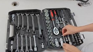 DIY 82-Piece Premium Socket Wrench Set with Ratchet Wrench Combination Wrench and Sockets - Durable and Sturdy Hand Tool Kit for Home Improvement