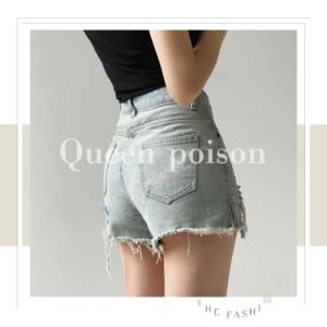 LHFriday พร้อมส่งในไทย กางเกงยีนส์ขาสั้นผู้หญิงทรงสวยทันสมัยเข้ารูปปลายขาแต่งขาดเก๋ๆพอดูน่ารักสามารถสวมใส่ได้หลายโอกาส ดีจริ๊งคอนเฟิร์ม