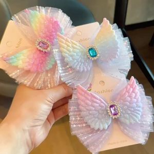 1PC Mới Công chúa đáng yêu Cánh thiên thần Nơ sequin Kẹp tóc cho bé gái Phụ kiện tóc Kẹp tóc Barrettes