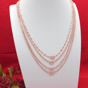 สร้อยคอนาก คละลาย ความยาว 24 นิ้ว สีพิ้งค์โกลด์ โรสโกลด์ งานชุบ ดีไซส์สวย ทันสมัย แฟชั่น มีปลายทาง